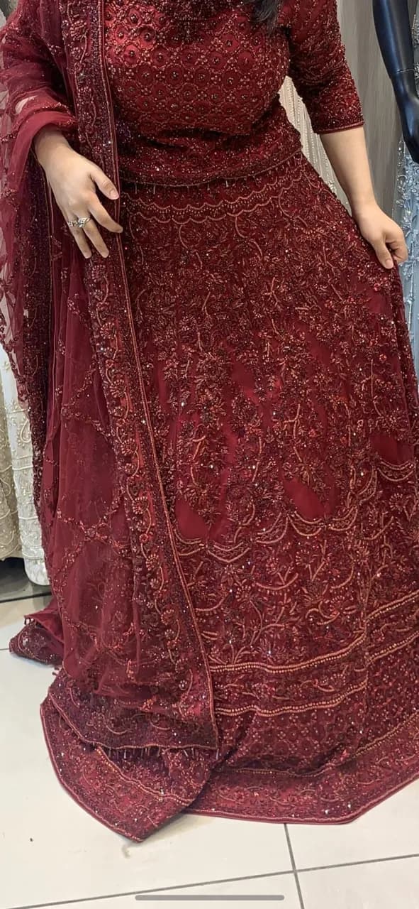 Red bridal lehenga khusboos by chaand thumbnail 4