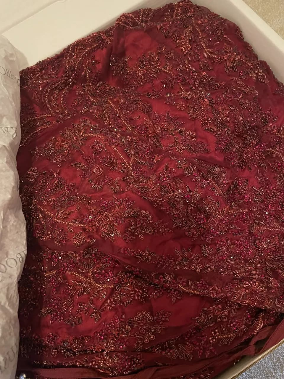 Red bridal lehenga khusboos by chaand thumbnail 7