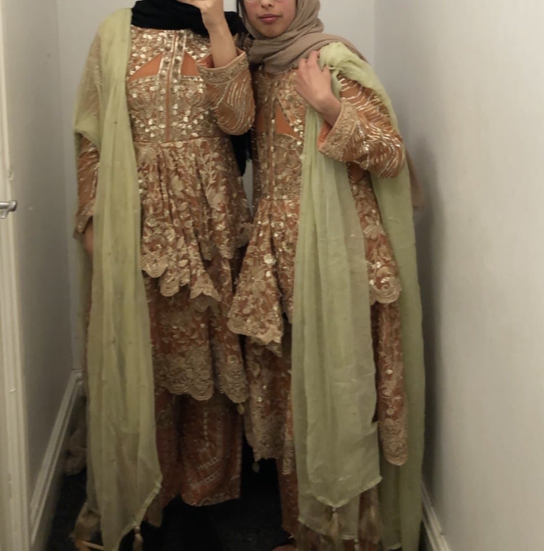 Imrozia 3 Orange Outfits - partywear (Mehndi)