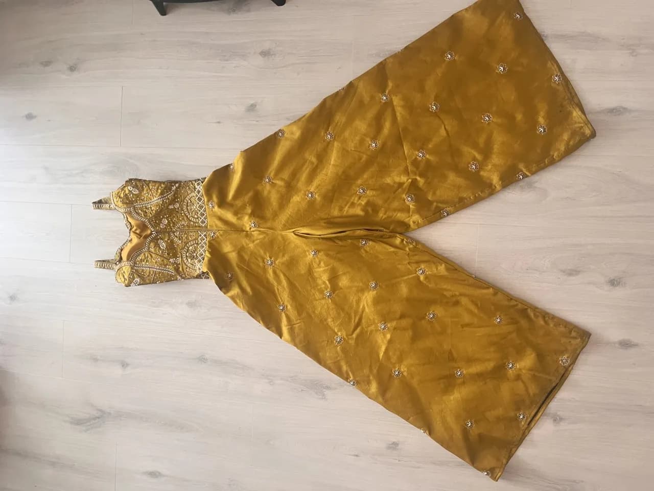 Yellow Indowestern Jumpsuit thumbnail 3