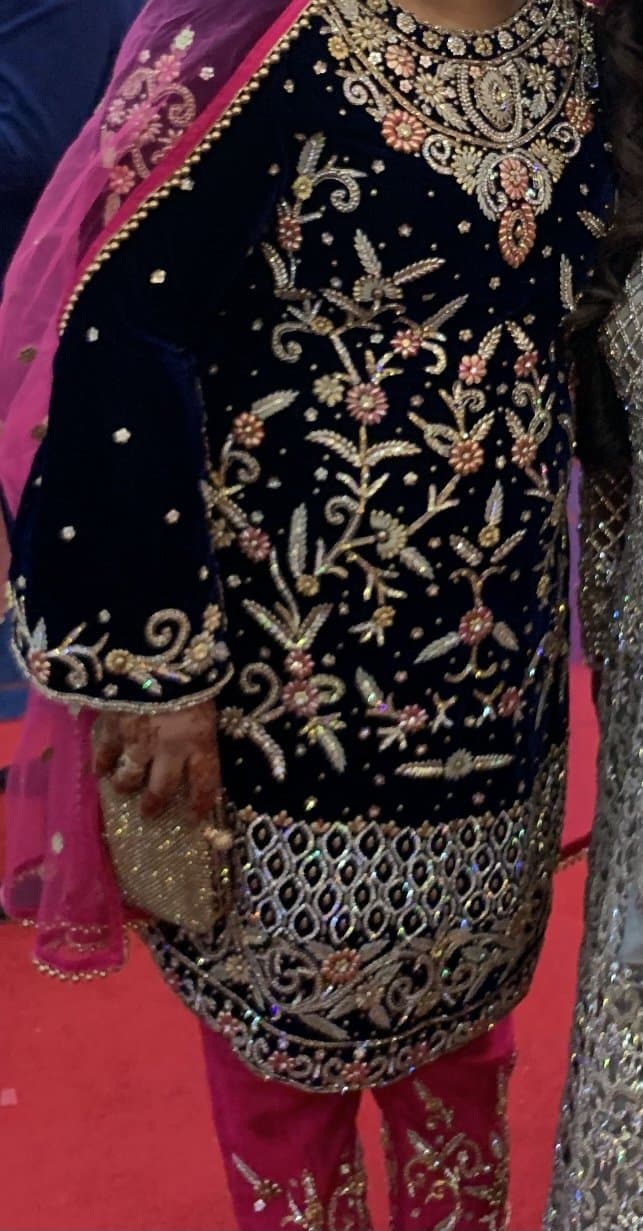 Navy & pink heavy suit — image 1