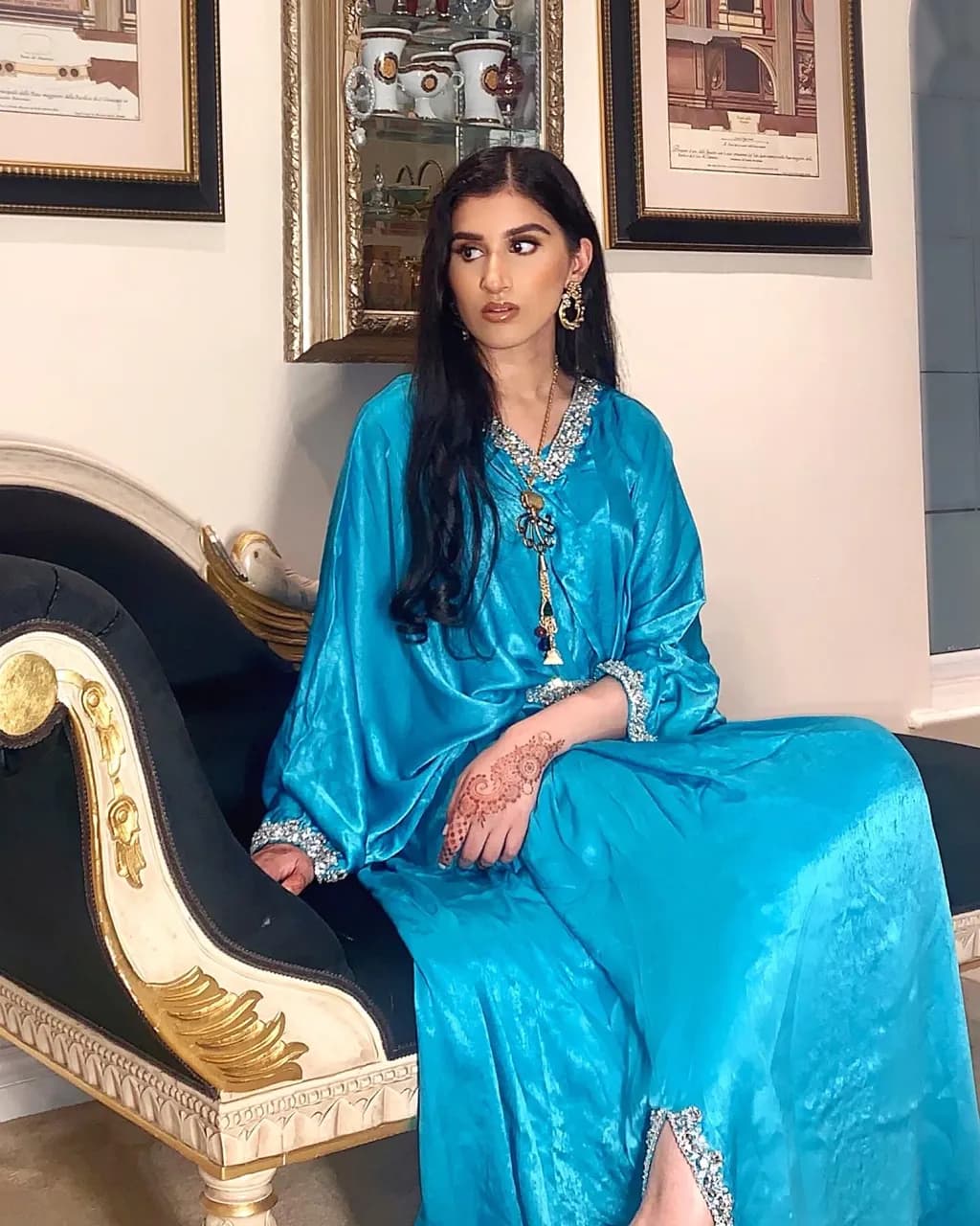 Blue Silk Kaftan — image 1