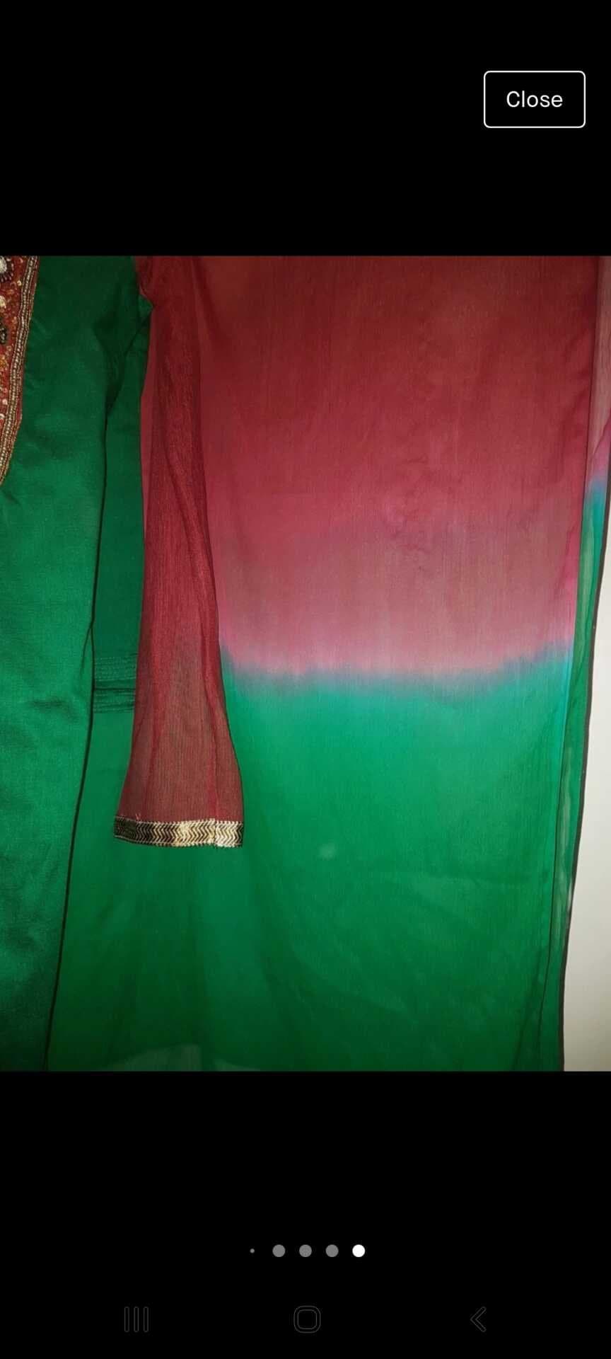 Asian 3 piece shalwar khameez suit. Available in size XL, L and S. New without tags - never worn. — image 1