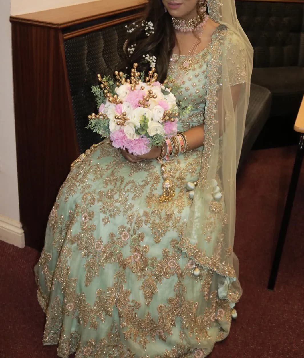 Mint Bridal Lehenga — image 1