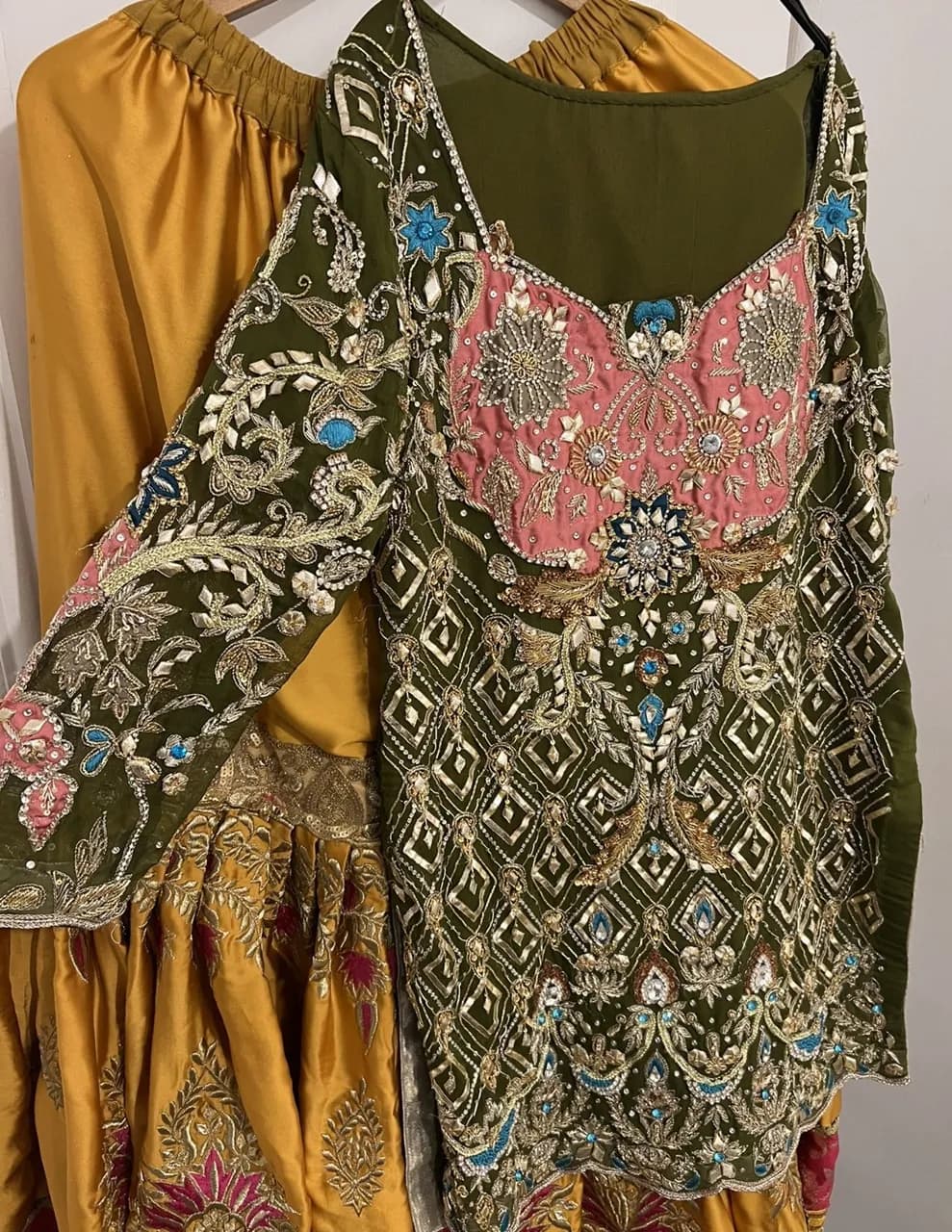 Mehndi bridal gharara outfit — image 1