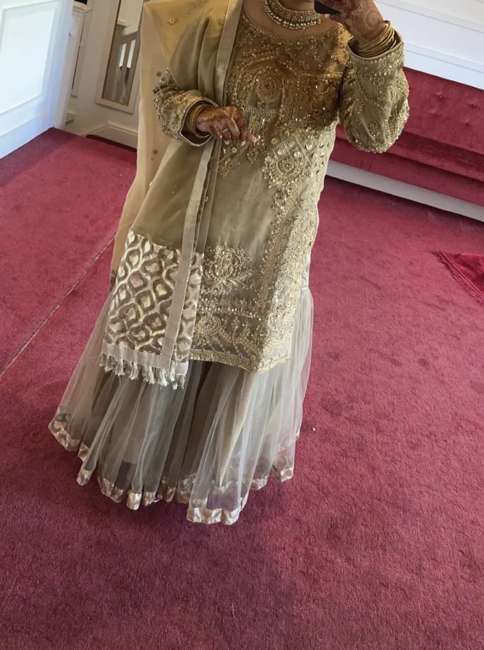 Gold Sharara suit — image 1