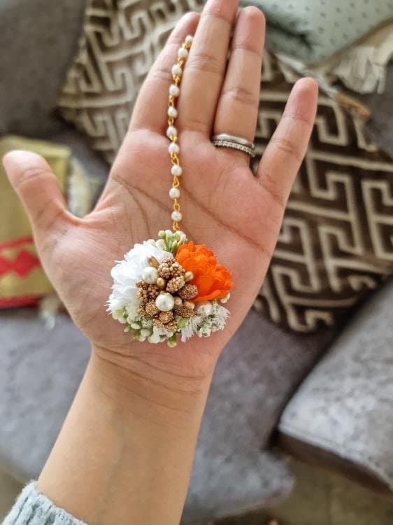 Mehndi faux flower jewellery — image 1