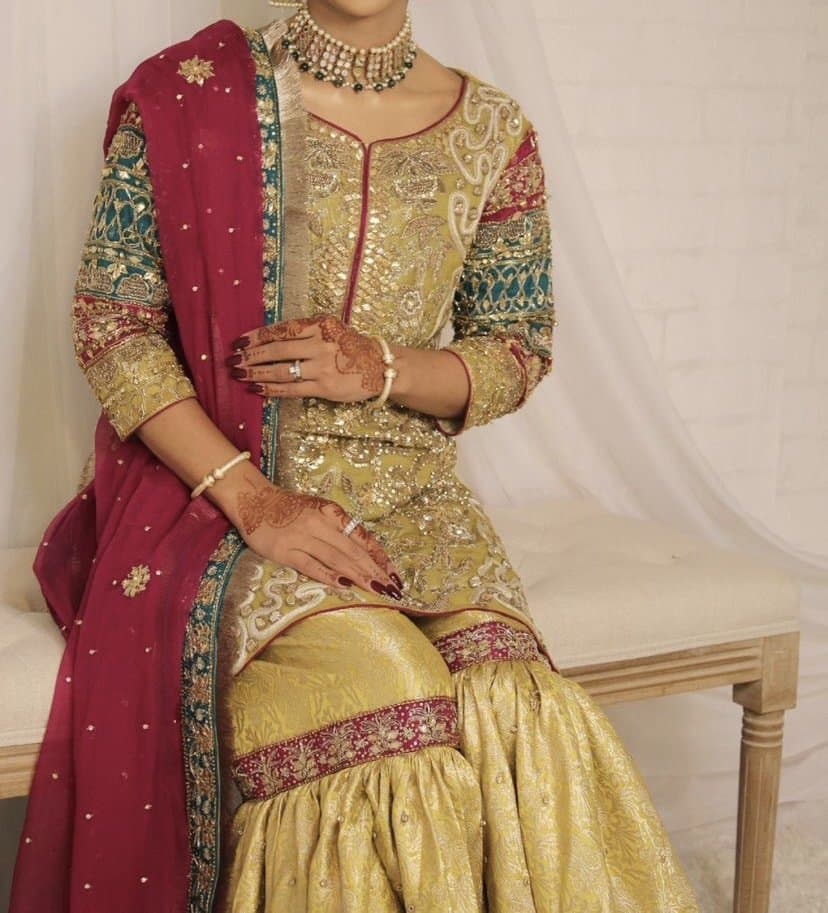 Mehndi Dholki yellow outfit — image 1