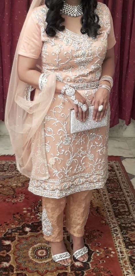 Light Peach fancy wedding outfit — image 1