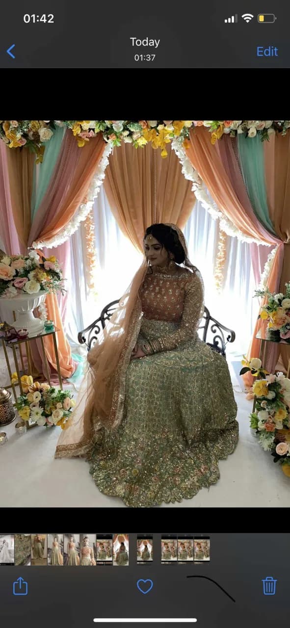 Republic Womenswear Mehndi Lengha — image 1