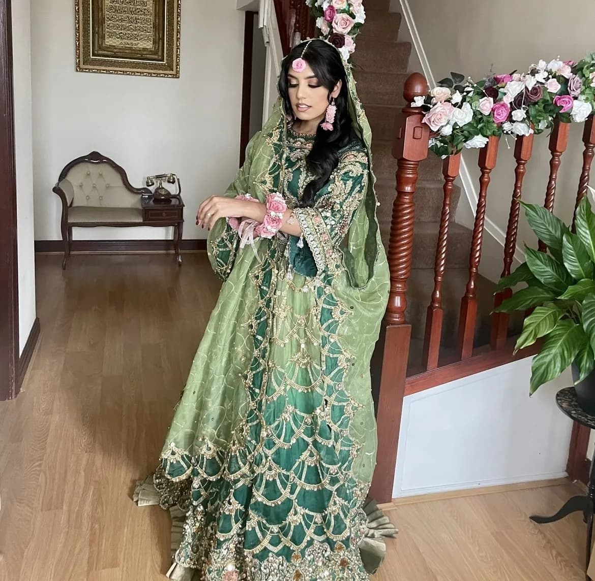 Tehxeeb bridal mehndi lehnga choli — image 1