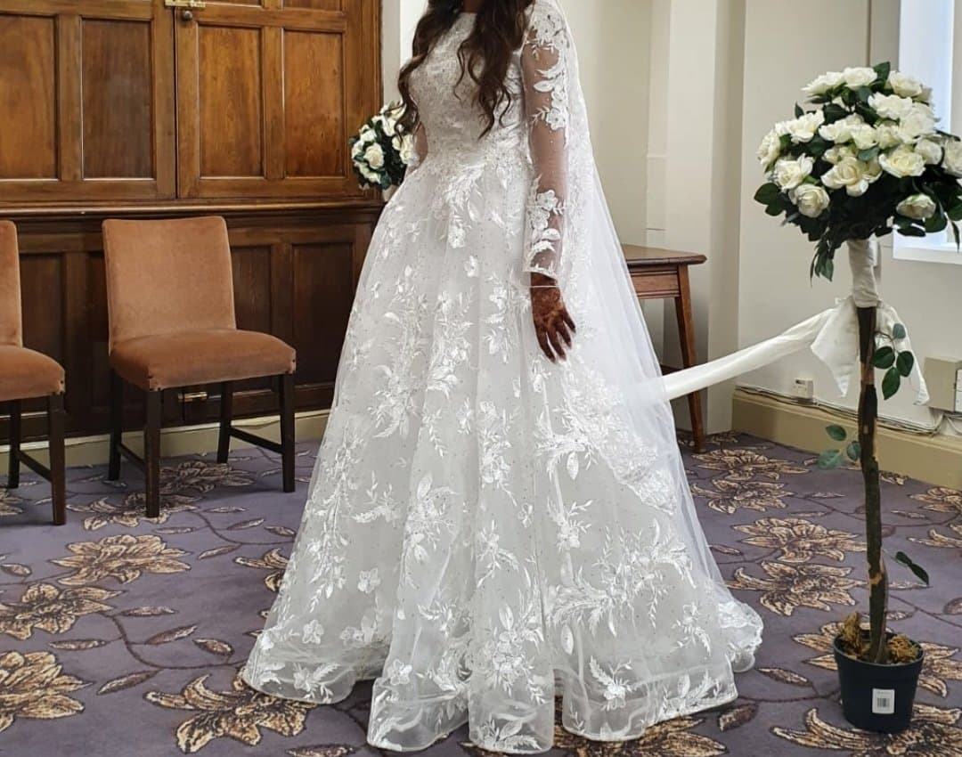 White wedding dress