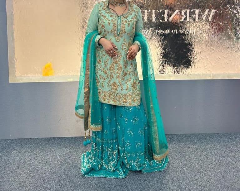 Turqoise Plazzo Suit — image 1