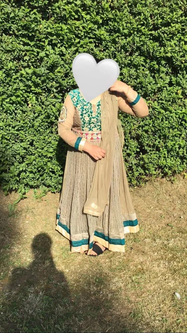 Green and gold lightweight dress — image 1