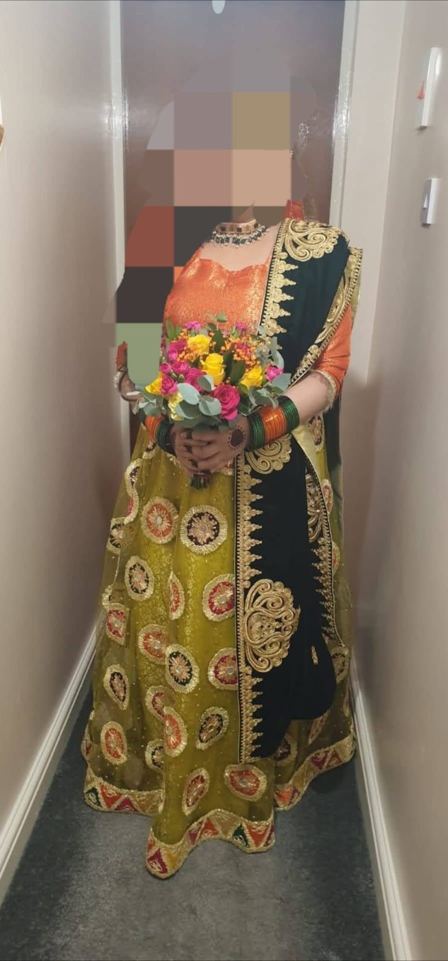 Bridal/ partywear mendhi skirt and blouse. — image 1