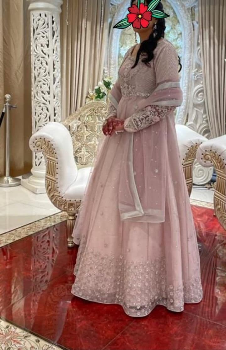 Baby Pink Bridal Mexi Gown — image 1