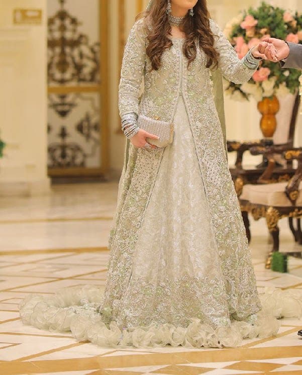 Mint green Asian walima dress — image 1