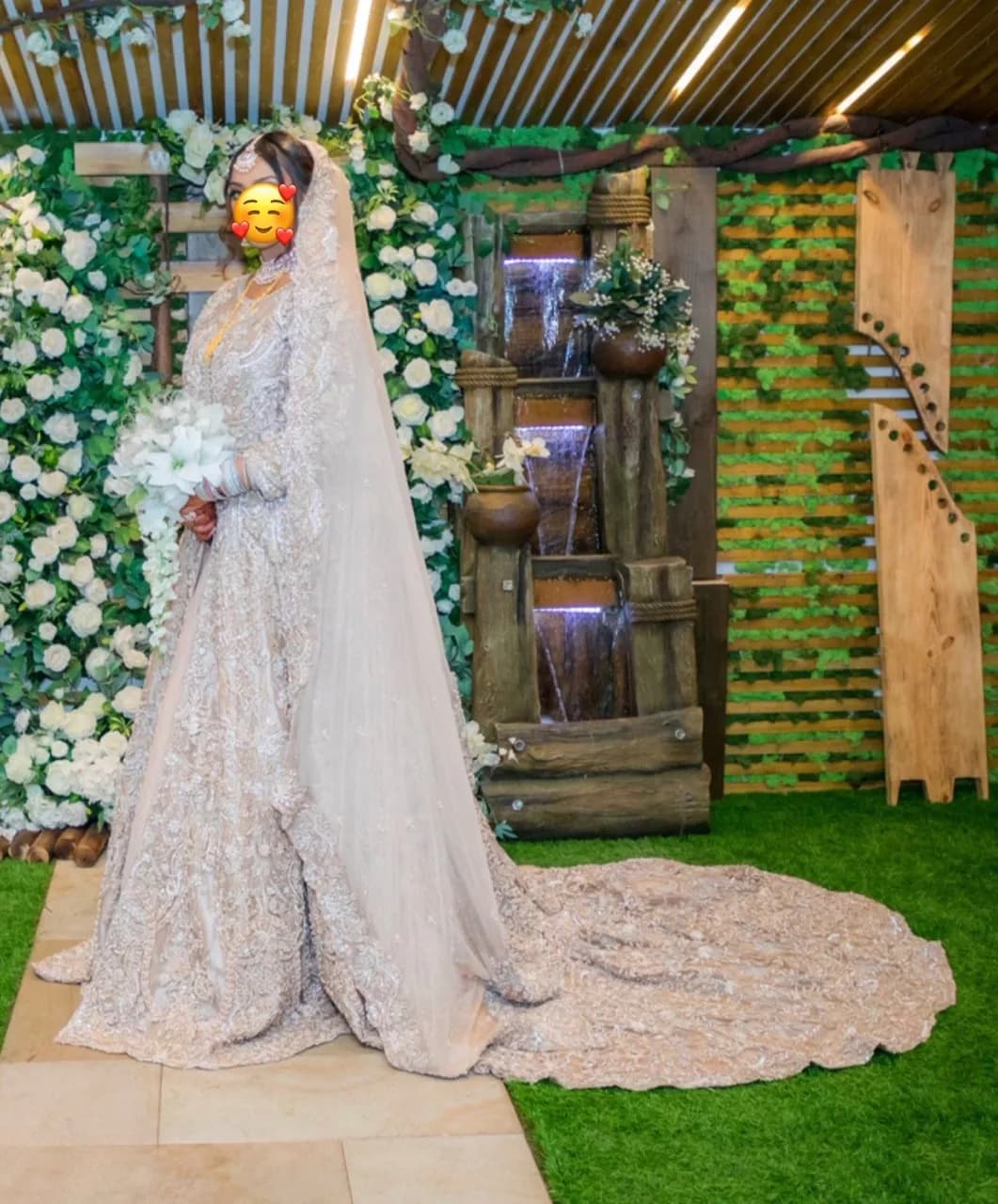 champagne wedding lehenga — image 1