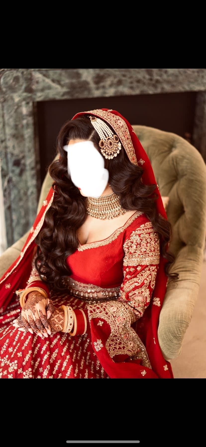 Stunning AA Couture Red Bridal Lehenga — image 1