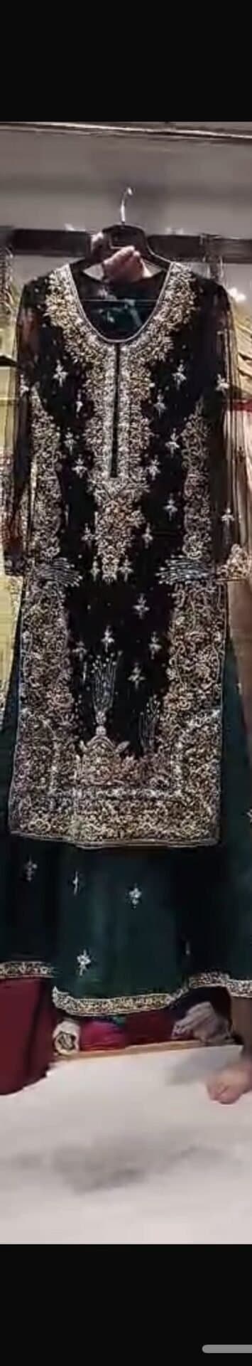 party wear long kameez with palazzo — image 1