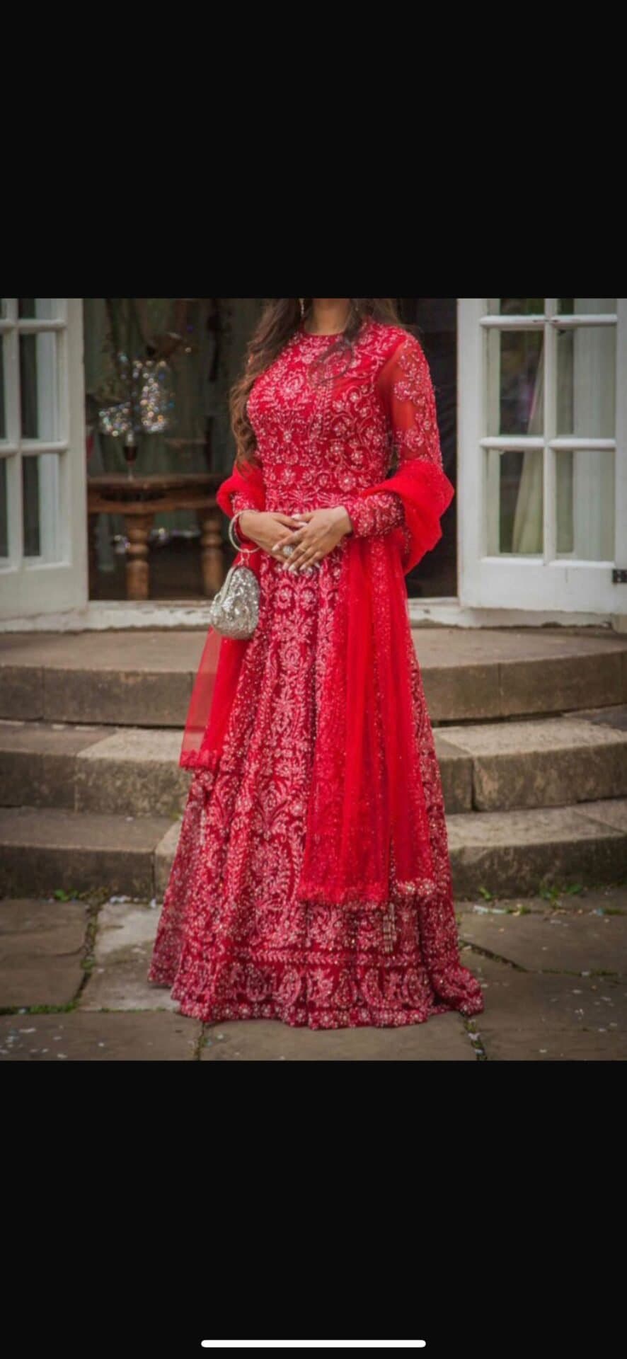 RED & SILVER LONG DRESS — image 1
